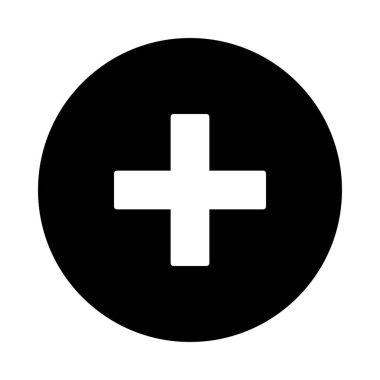 Artı ve daire vektör illüstrasyonu