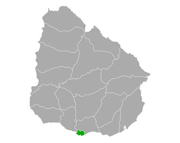 ウルグアイのモンテビデオ地図 — ストックベクタ