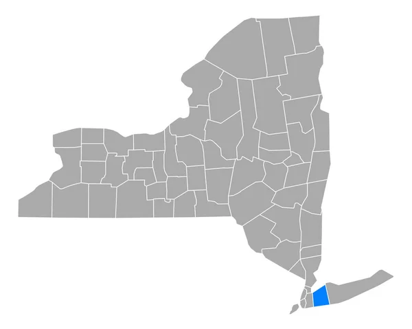 Karta Över Nassau New York — Stock vektor