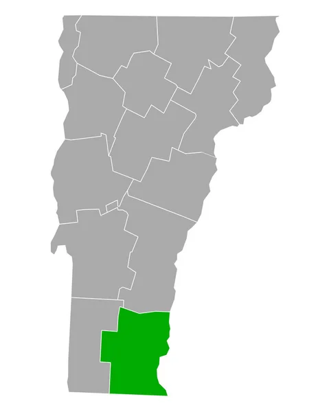 Karte Von Windham Vermont — Stockvektor