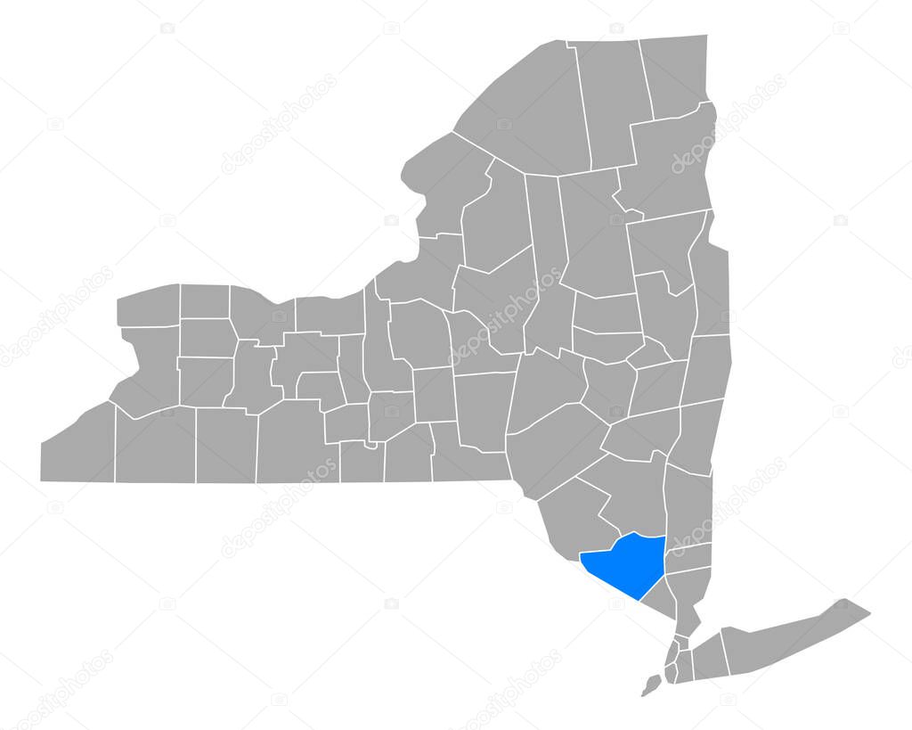 Map of Orange in New York