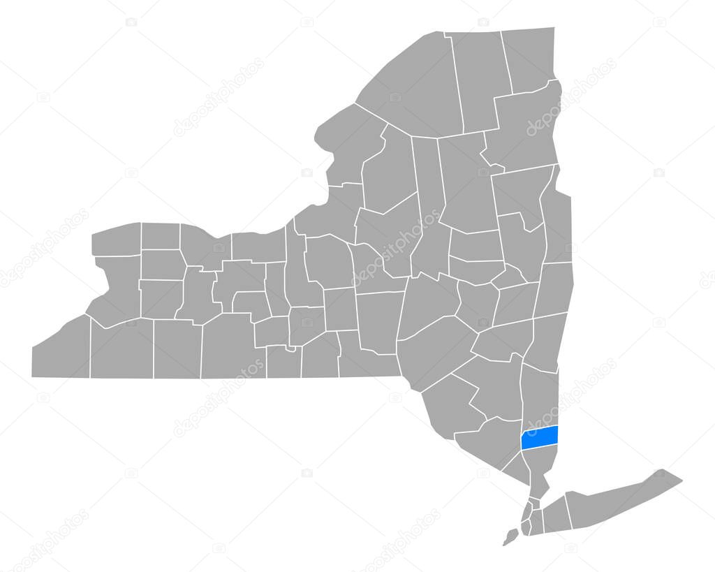 Map of Putnam in New York