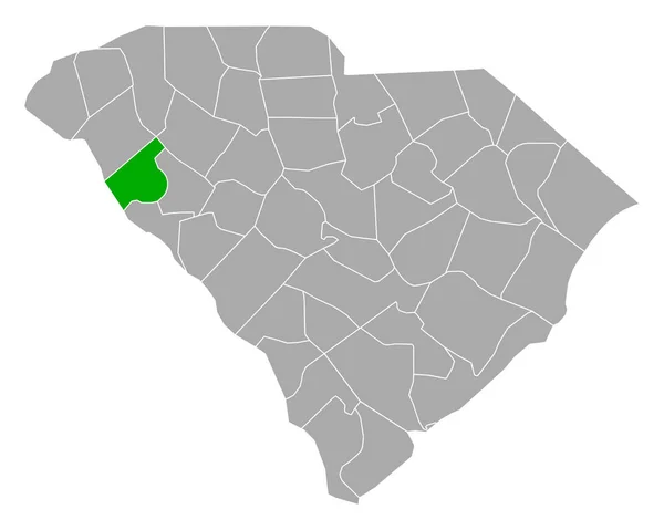 Mapa Parques Aquáticos Carolina Sul —  Vetores de Stock