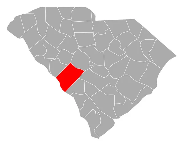 Kaart Van Aiken Zuid Carolina — Stockvector