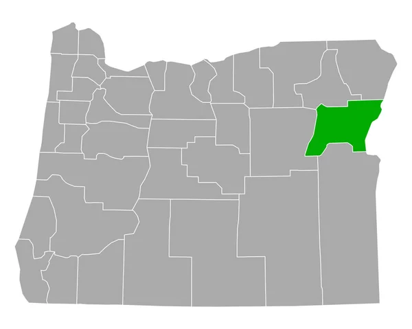 Mapa Baker Oregon — Archivo Imágenes Vectoriales