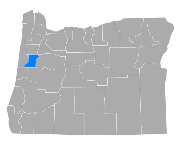 Mapa Benton Oregon — Archivo Imágenes Vectoriales