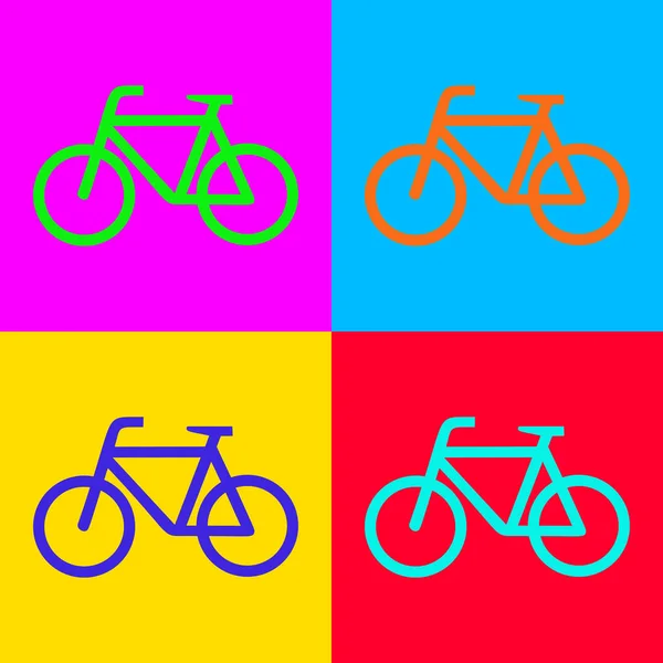 Bicycle Pop Art Vector Illustration — Stock Vector