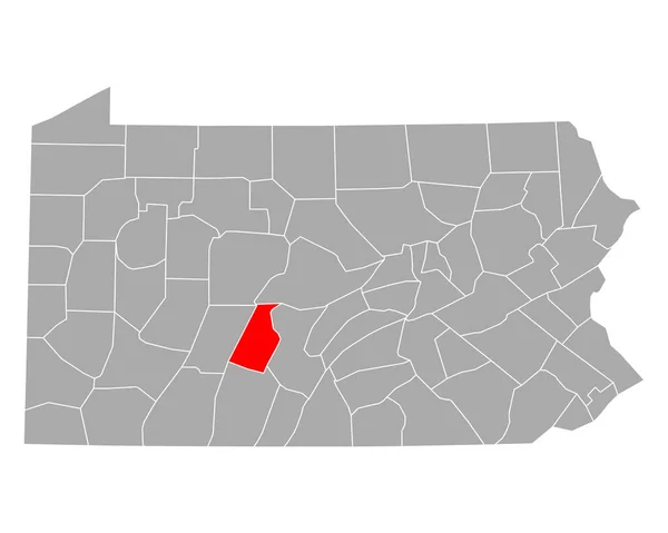 Pennsylvania Daki Blair Haritası — Stok Vektör