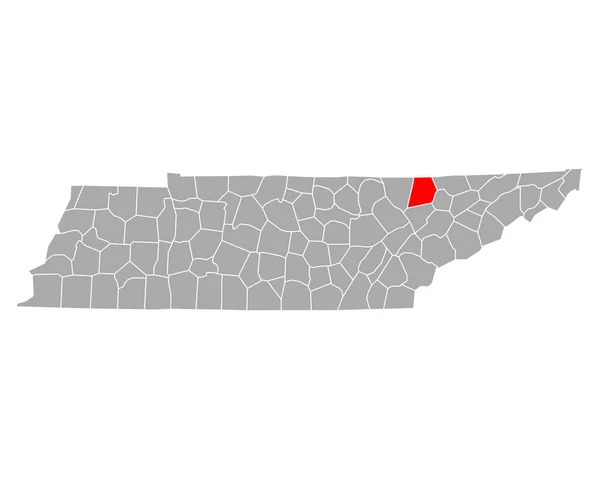 Χάρτης Του Campbell Στο Tennessee — Διανυσματικό Αρχείο