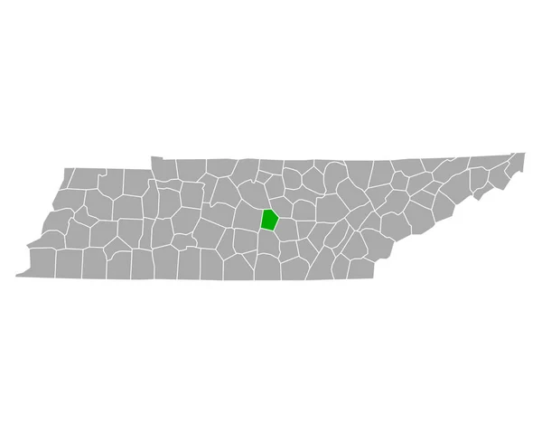 テネシー州の大砲の地図 — ストックベクタ