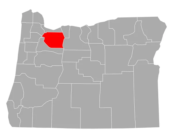 Mapa Clackamas Oregonu — Stockový vektor