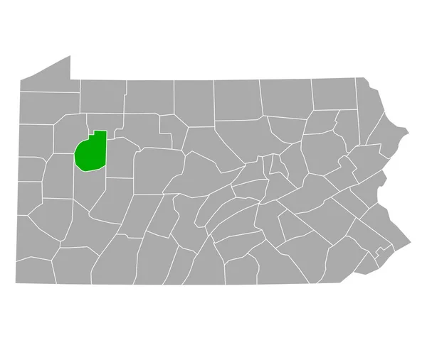 Carte Clarion Pennsylvanie — Image vectorielle