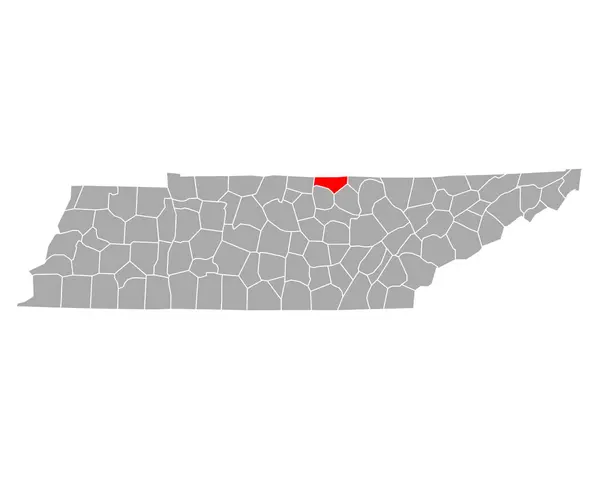 Mapa Argila Tennessee —  Vetores de Stock
