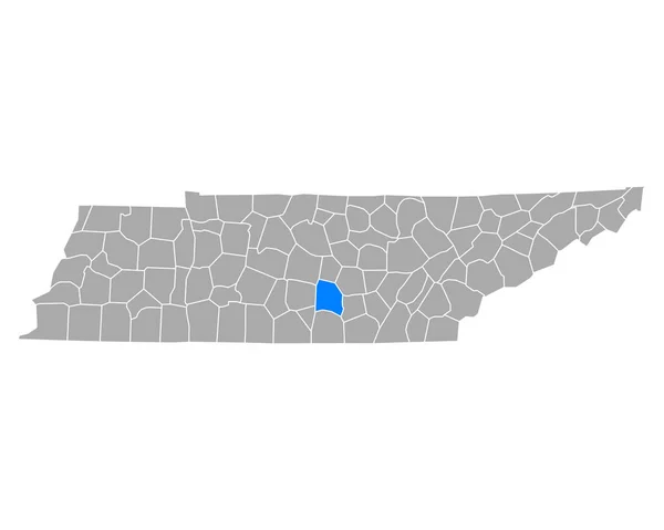 Mapa Kafe Tennessee — Stockový vektor