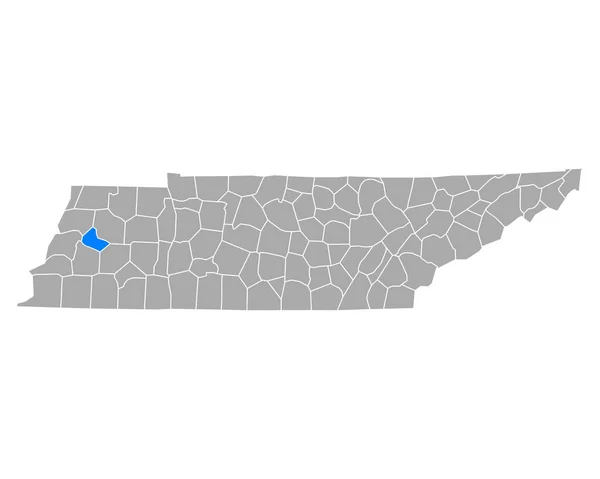 Mapa Cozinha Tailandesa Tennessee — Vetor de Stock