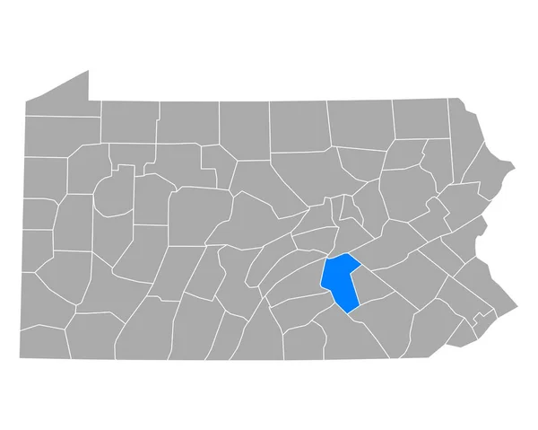 Karte Von Dauphin Pennsylvania — Stockvektor