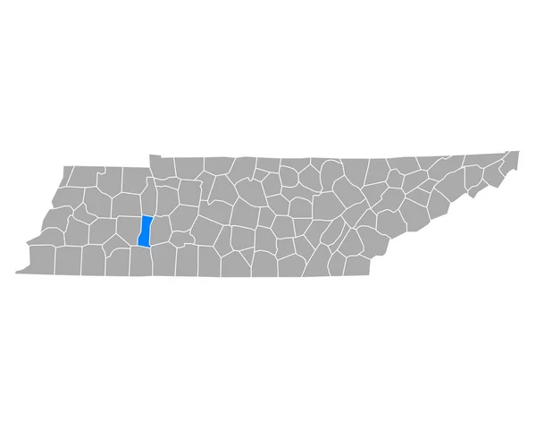 Mapa Decaturu Tennessee — Stockový vektor