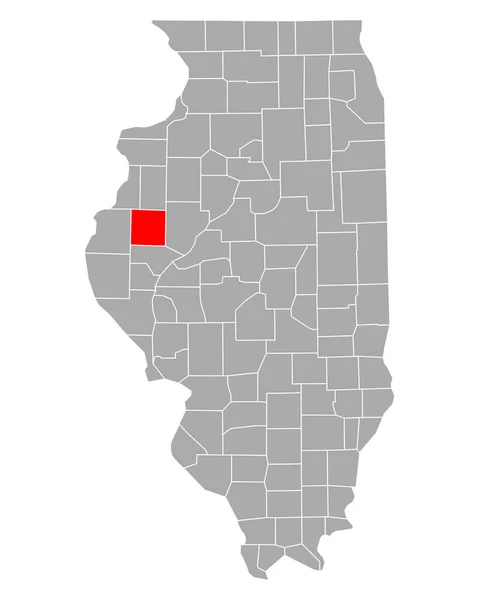 Mapa Donough Illinois — Wektor stockowy