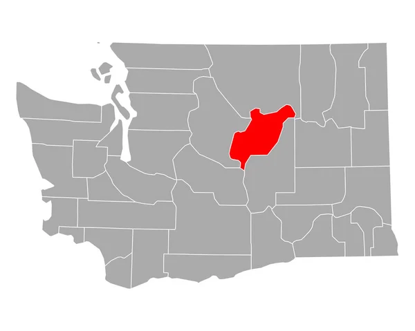 Mapa Douglas Washington —  Vetores de Stock