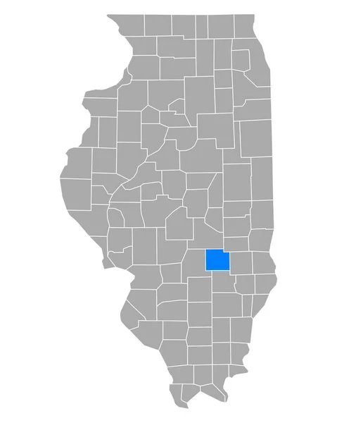 Mapa Effingham Illinois — Wektor stockowy