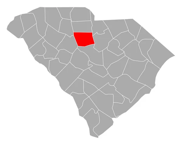 Mapa Fairfieldu Jižní Karolíně — Stockový vektor