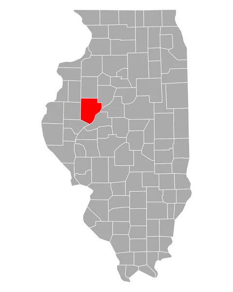 イリノイ州のフルトン地図 — ストックベクタ