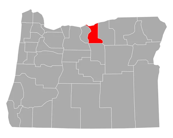 Mapa Gilliam Oregon — Vector de stock