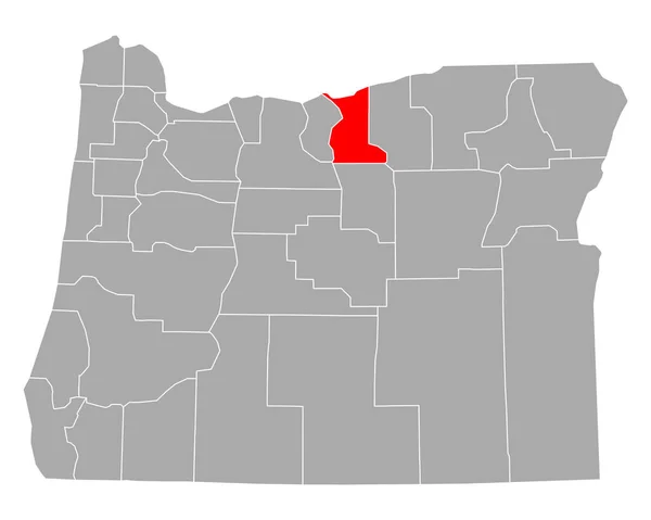 俄勒冈州Gilliam地图 — 图库矢量图片