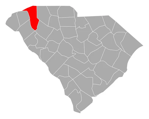 Mapa Restaurantes Vegetarianos Carolina Sul — Vetor de Stock
