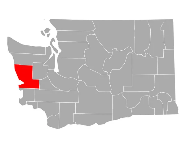 Mapa Portas Rolo Washington —  Vetores de Stock