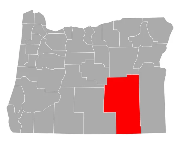 Harney Térképe Oregonban — Stock Vector