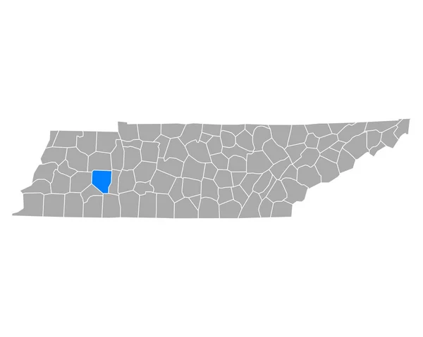 Mapa Sistemas Hidráulicos Tennessee —  Vetores de Stock