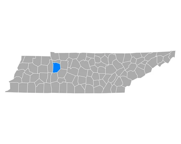 テネシー州のハンフリーズ地図 — ストックベクタ