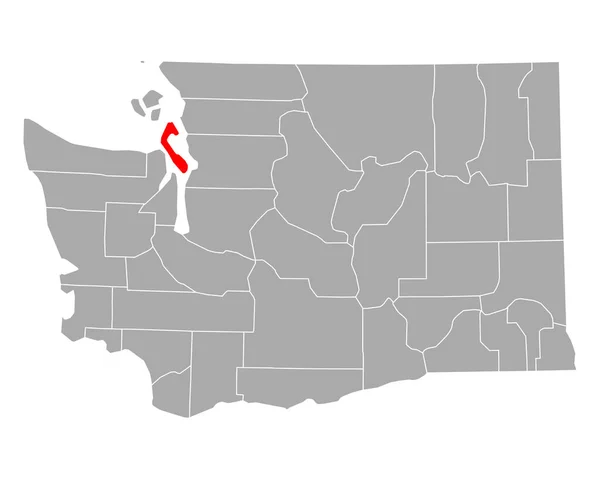 Kaart Van Eiland Washington — Stockvector