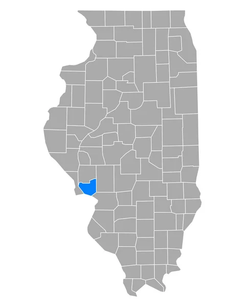 Mapa Jersey Illinois — Archivo Imágenes Vectoriales