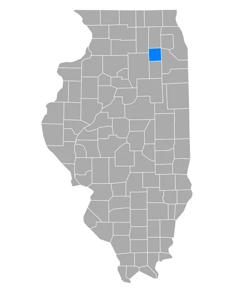 Mapa Kendall Illinois — Wektor stockowy