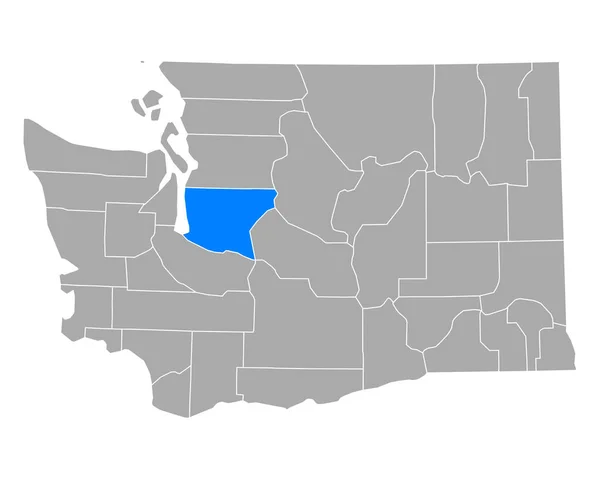 Mapa Króla Waszyngton — Wektor stockowy