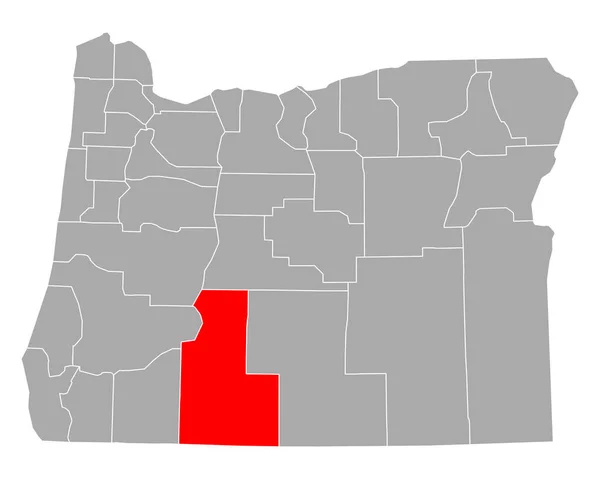 Mappa Klamath Oregon — Vettoriale Stock