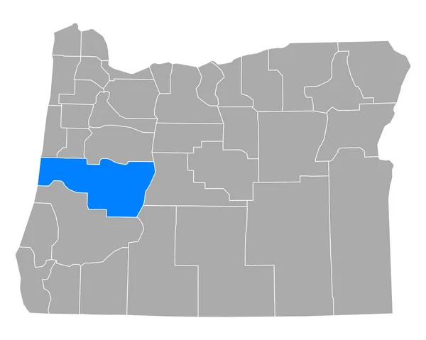 Lane Térképe Oregonban — Stock Vector