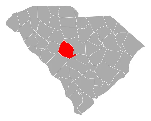 Mapa Lexington Carolina Del Sur — Archivo Imágenes Vectoriales