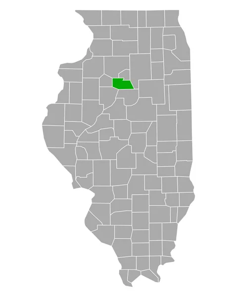 イリノイ州のマーシャル地図 — ストックベクタ