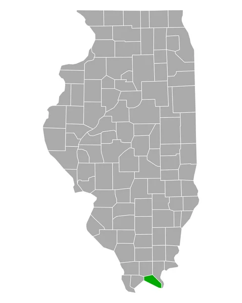 Peta Massac Illinois - Stok Vektor