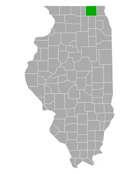 Kaart Van Mchenry Illinois — Stockvector