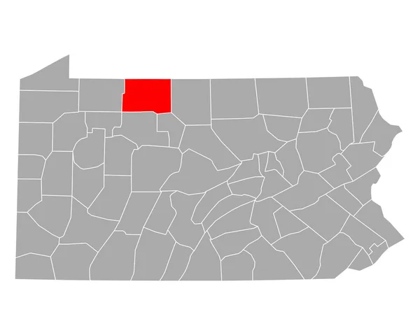 Mapa Mckean Pennsylvania — Archivo Imágenes Vectoriales