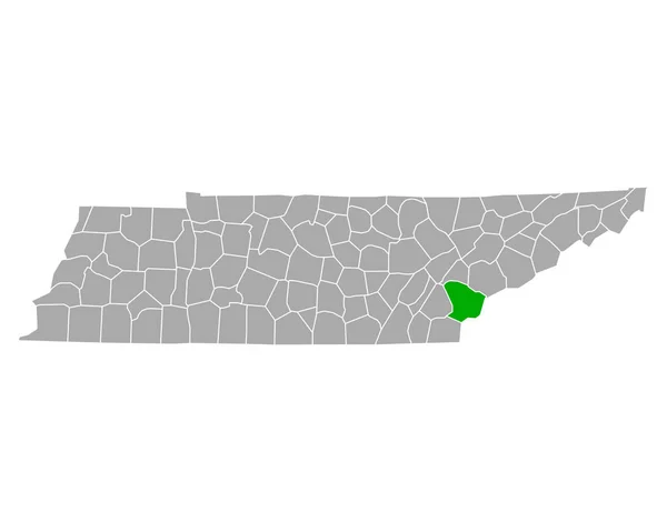 Mapa Monroe Tennessee — Vector de stock
