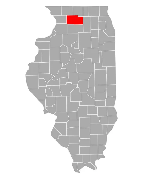 伊利诺伊州奥格尔地图 — 图库矢量图片
