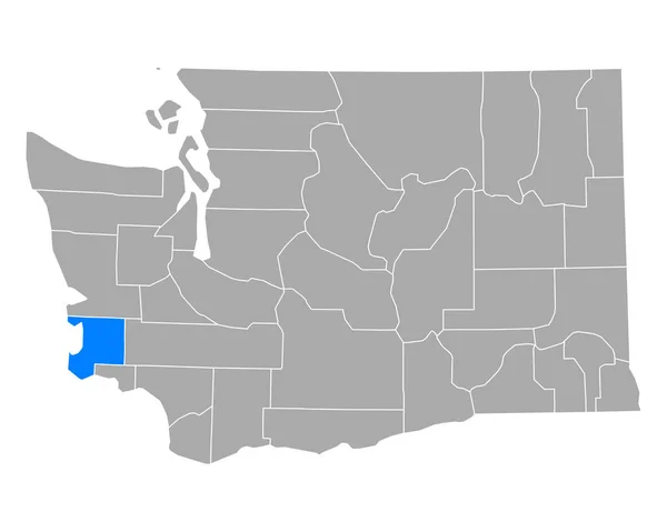 ワシントン州の太平洋の地図 — ストックベクタ
