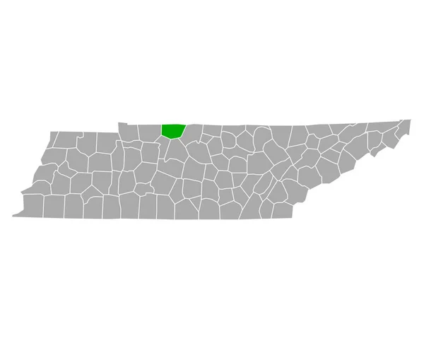 Tennessee Deki Robertson Haritası — Stok Vektör