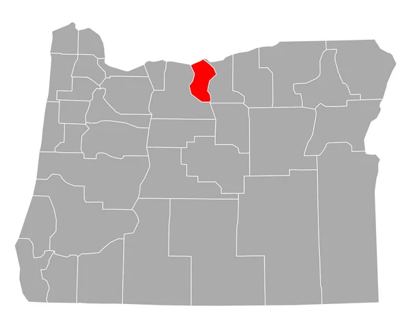 Sherman Térképe Oregonban — Stock Vector