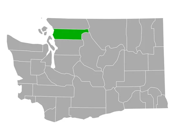 Mapa Skagit Washington — Vetor de Stock